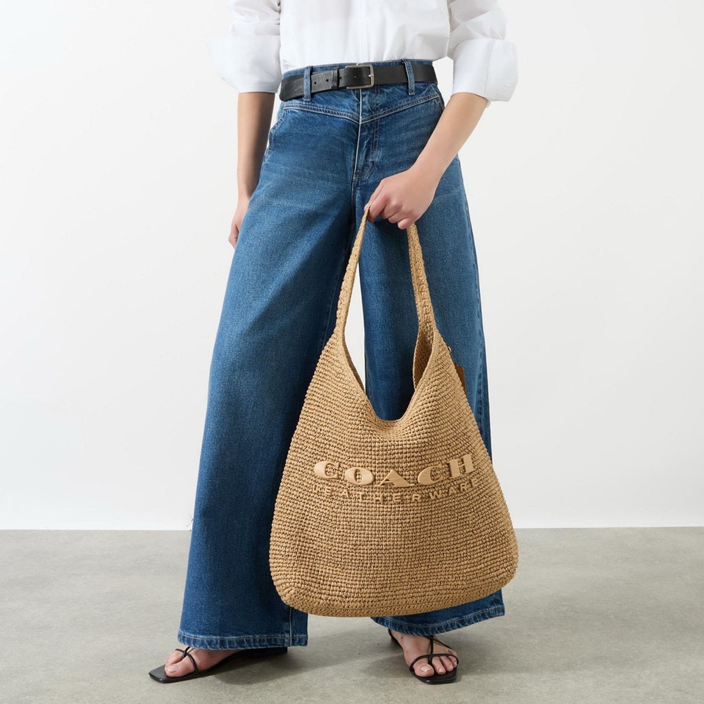 Coach Brooklyn Natural Woven Shoulder Bag 39